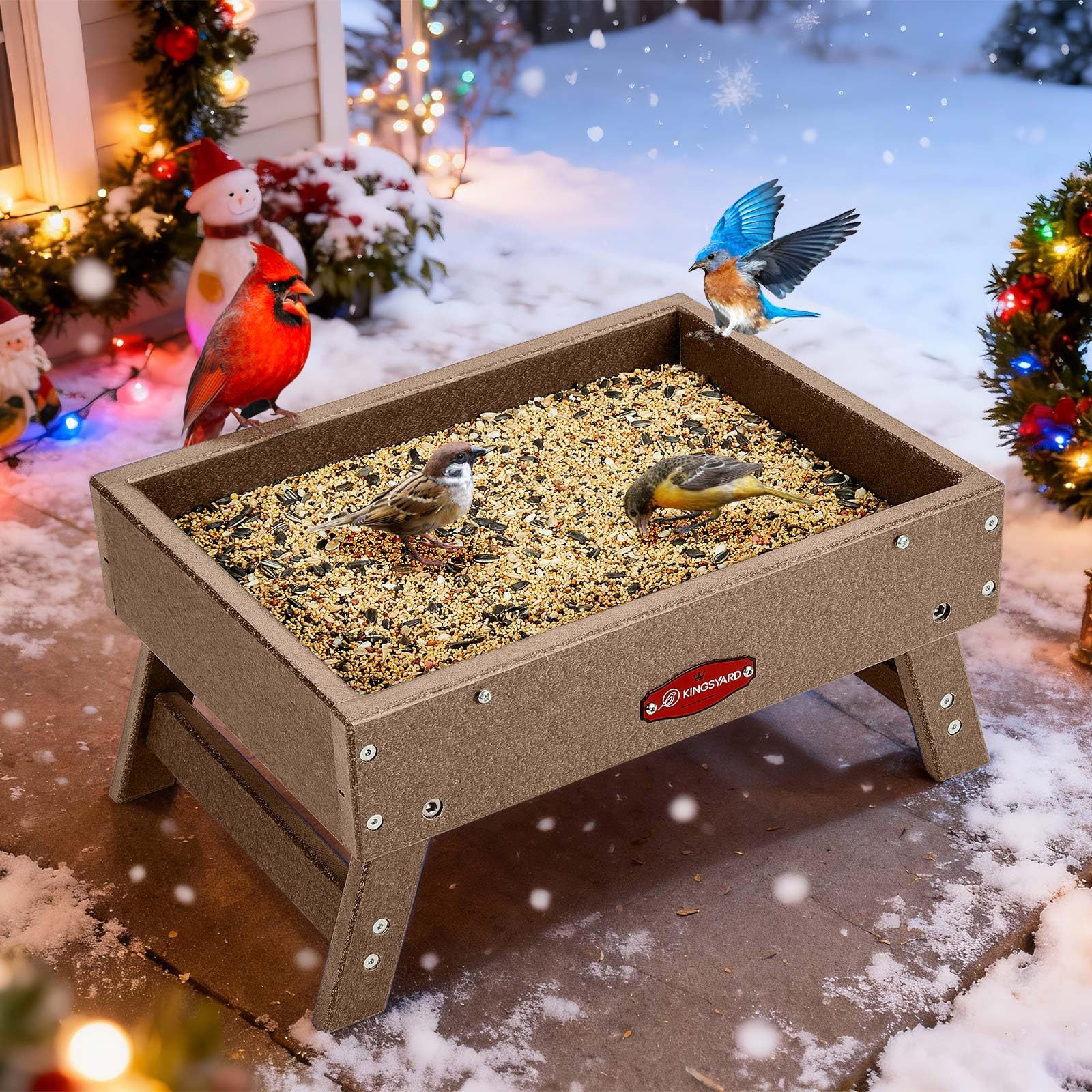Kingsyard folded legs tucked beneath tray for compact storage and easy transport