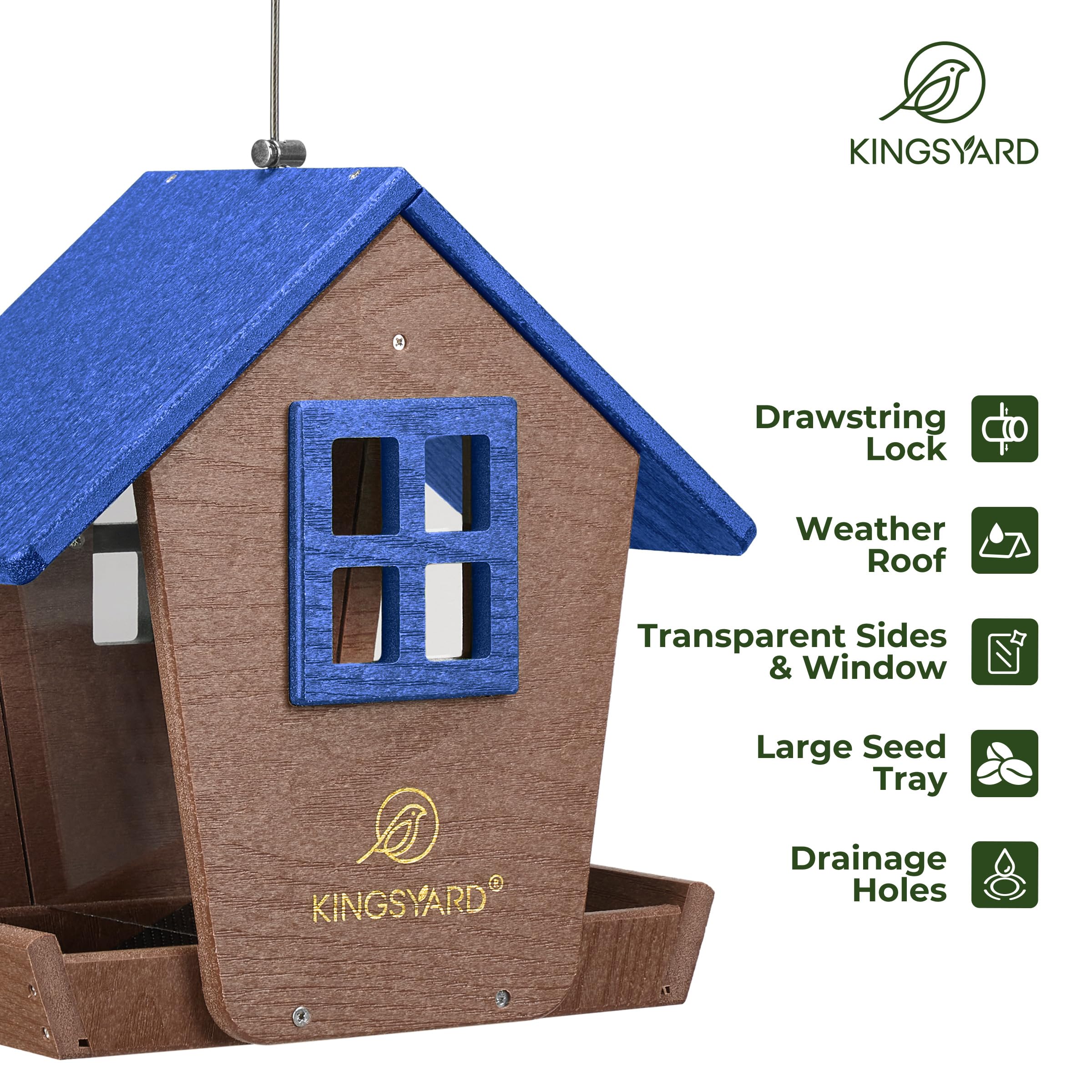 Kingsyard recycled plastic texture highlighting durable, weatherproof finish