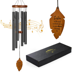 Kingtto front view matte black wind chime showing elegant silhouette and calm aesthetic