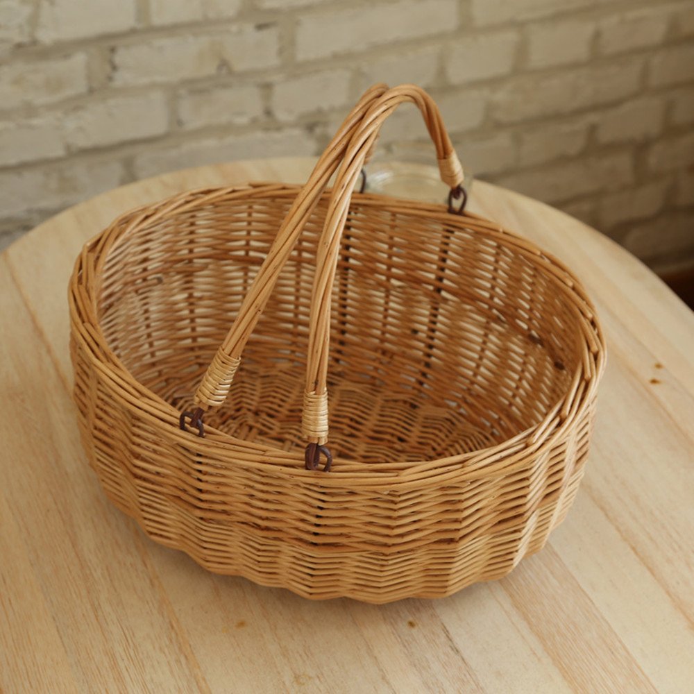 KINGWILLOW inside view empty basket showing roomy, accessible interior