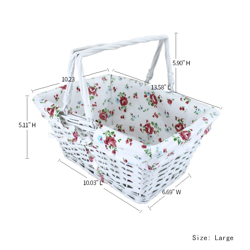 KINGWILLOW basket beside a notebook showing compact size benefit