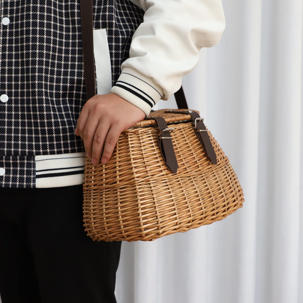 KINGWILLOW basket styled on shelf for decorative storage solution