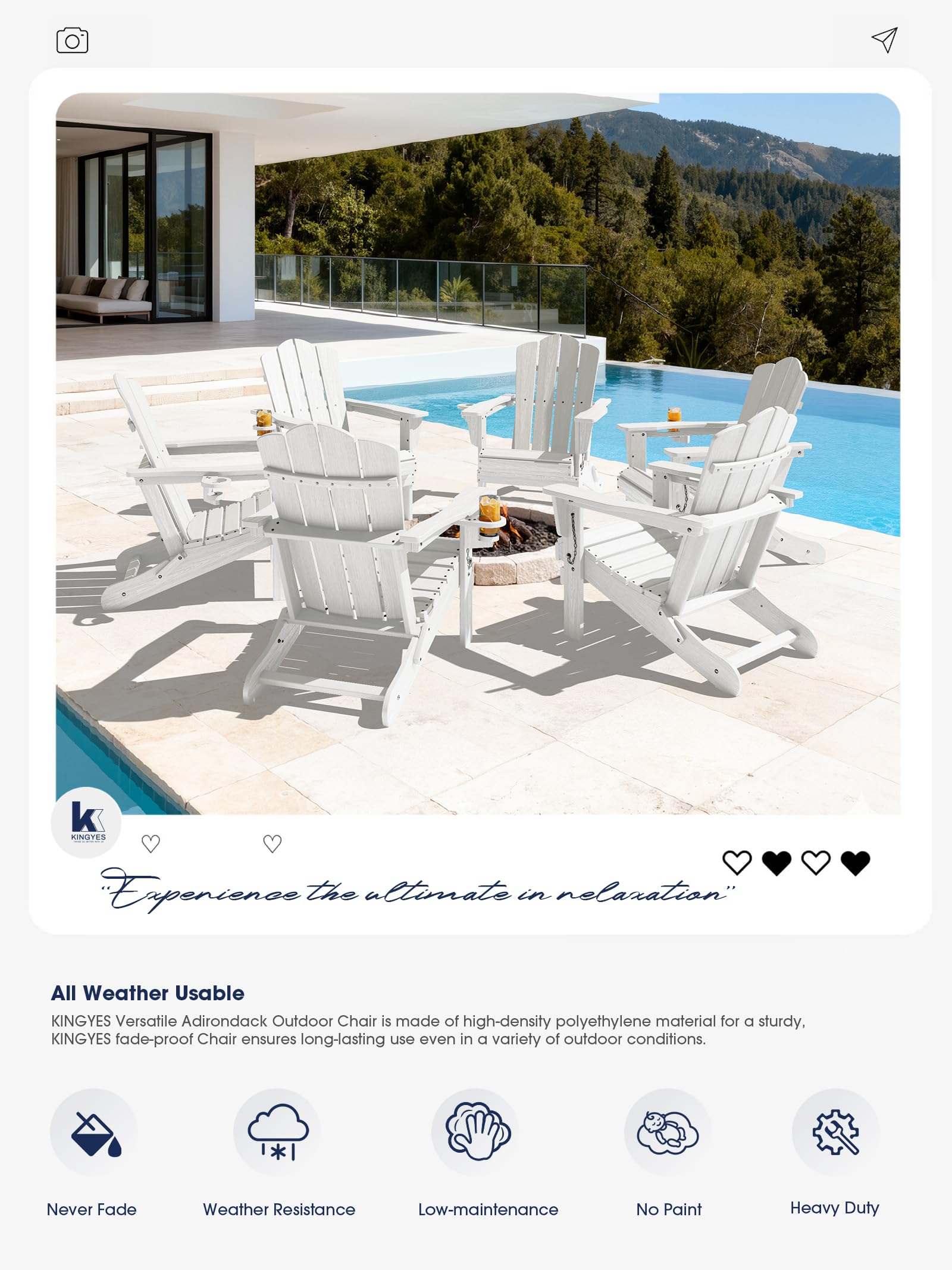 KINGYES wide armrest detail providing stable surface for resting items