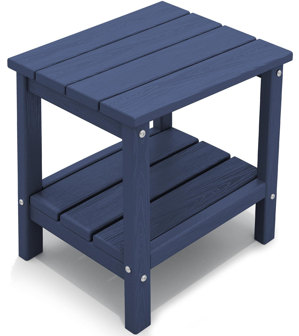 KINGYES navy side table front view showing compact stable design and color