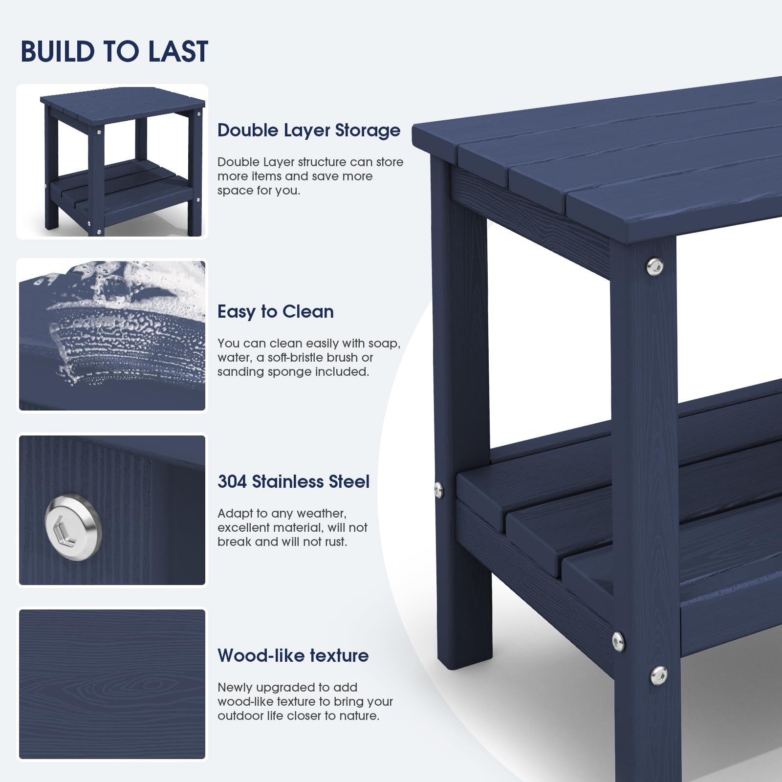 KINGYES next to Adirondack chair showing true-to-scale size fit