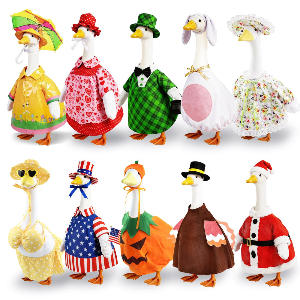 Kinhzrude front view showing full 10-piece outfit set, adds year-round charm