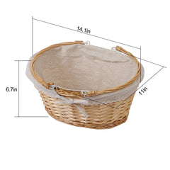 KINJOEK removable cotton-linen lining inside basket, protects items and cleans easily
