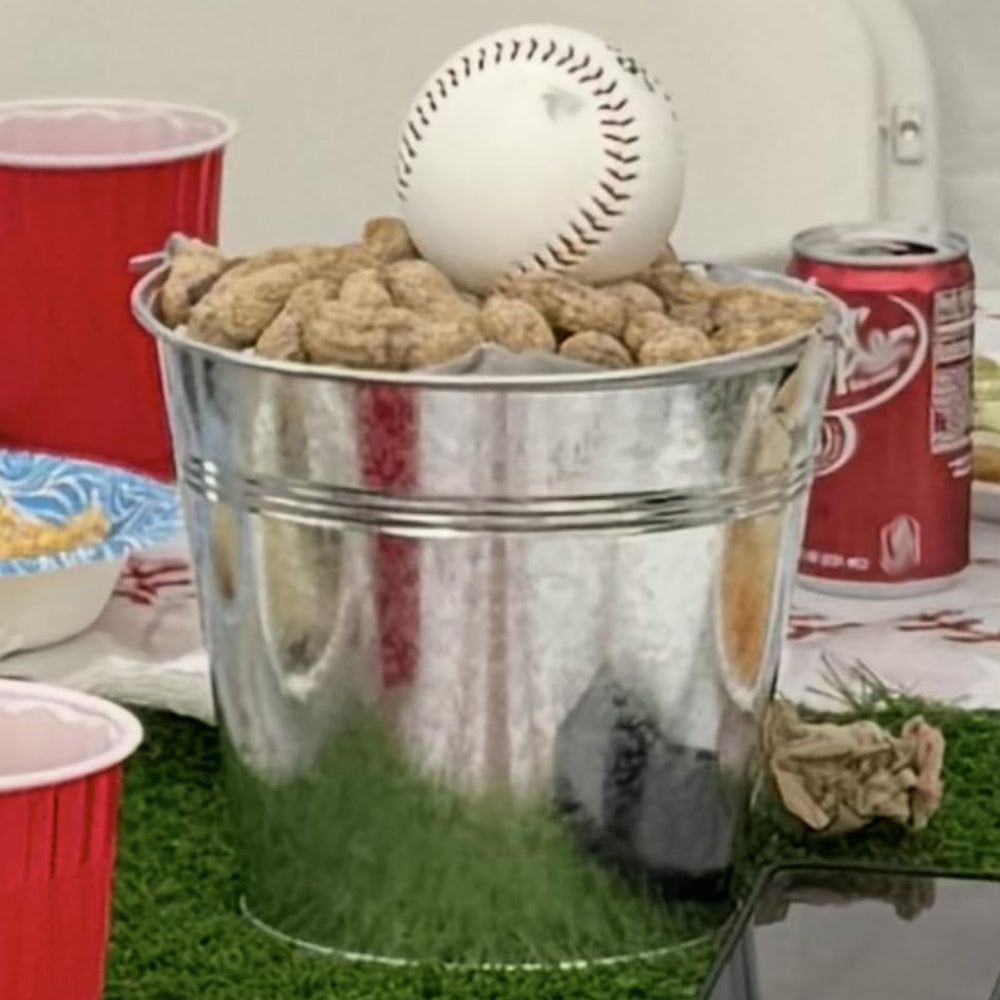 KINJOEK bucket beside common plant pot showing accurate size reference
