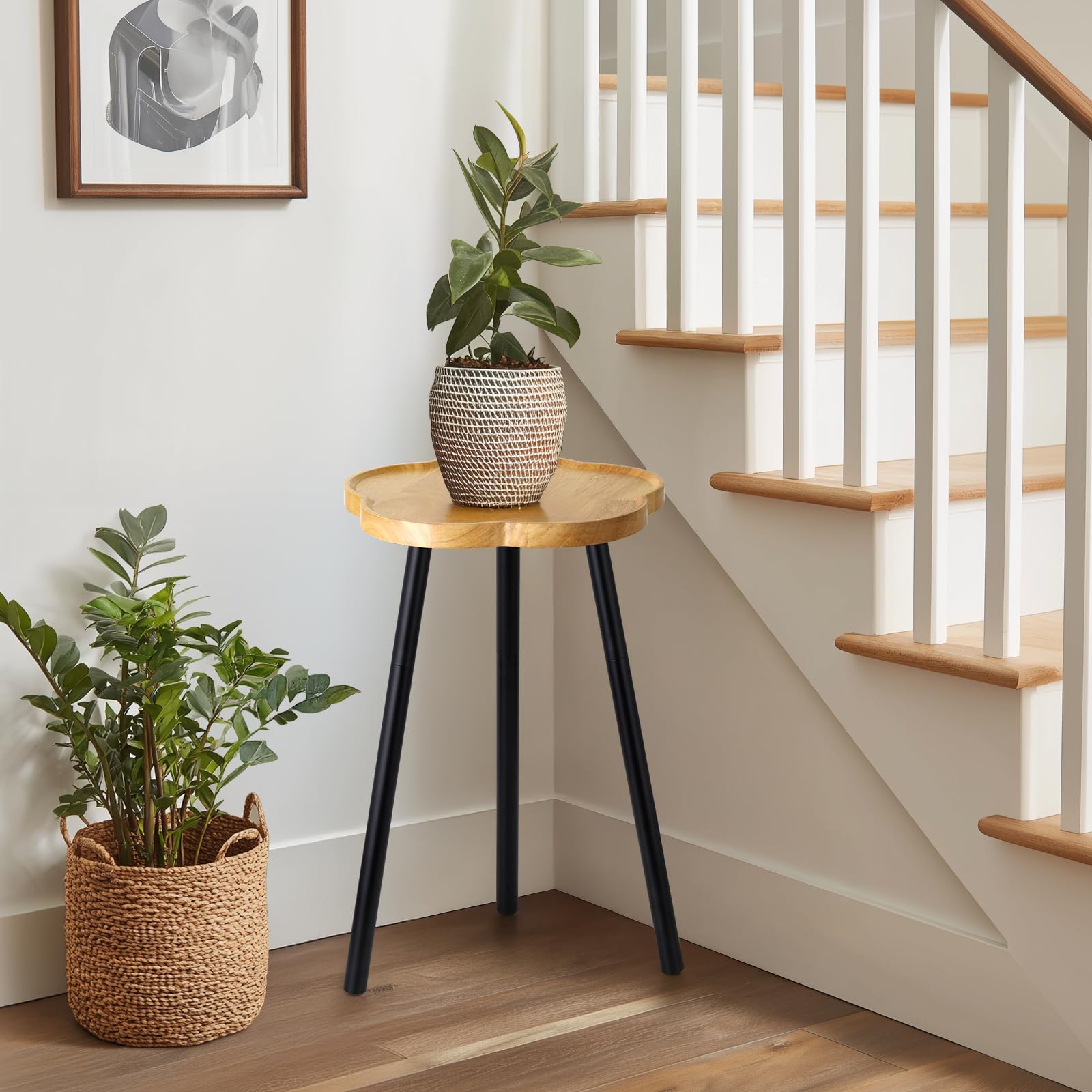 KINNARY used as a bedside table holding a book for versatile functionality