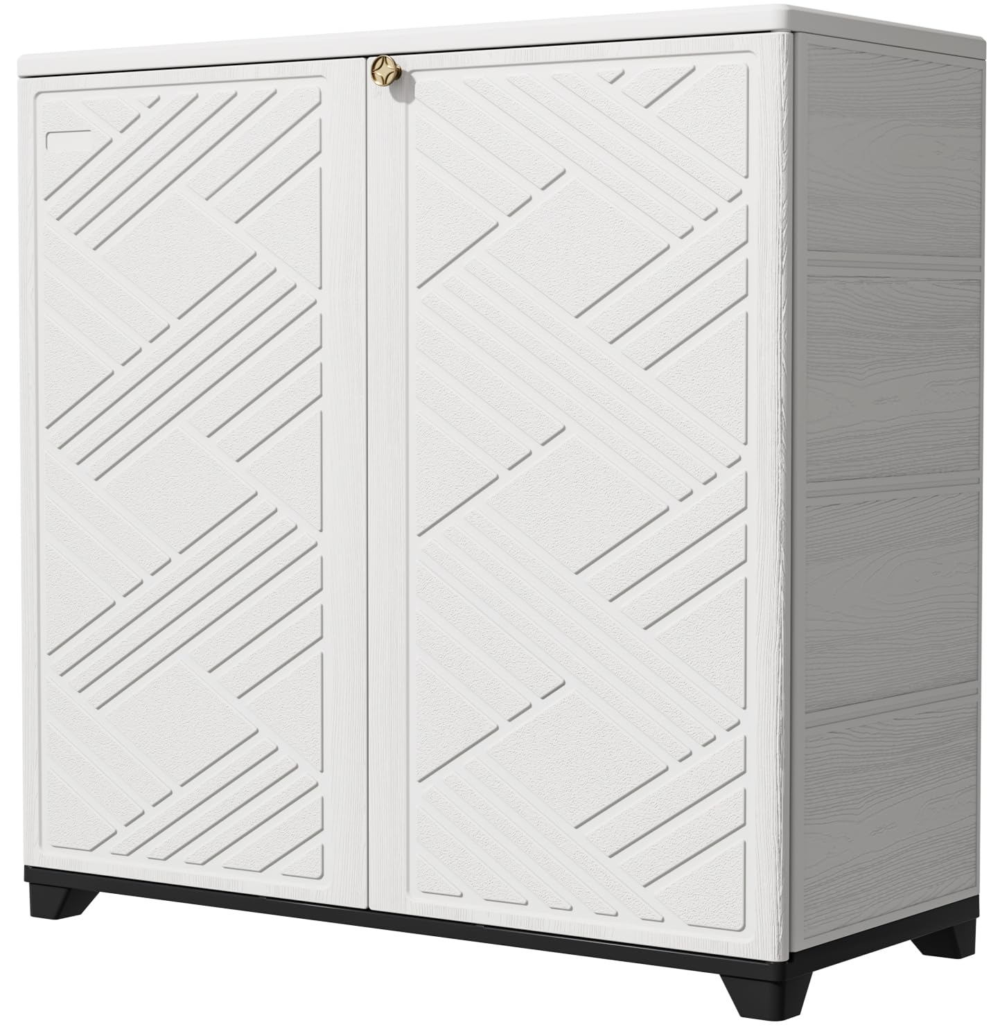KINYING front view of cabinet showing compact weatherproof storage benefit