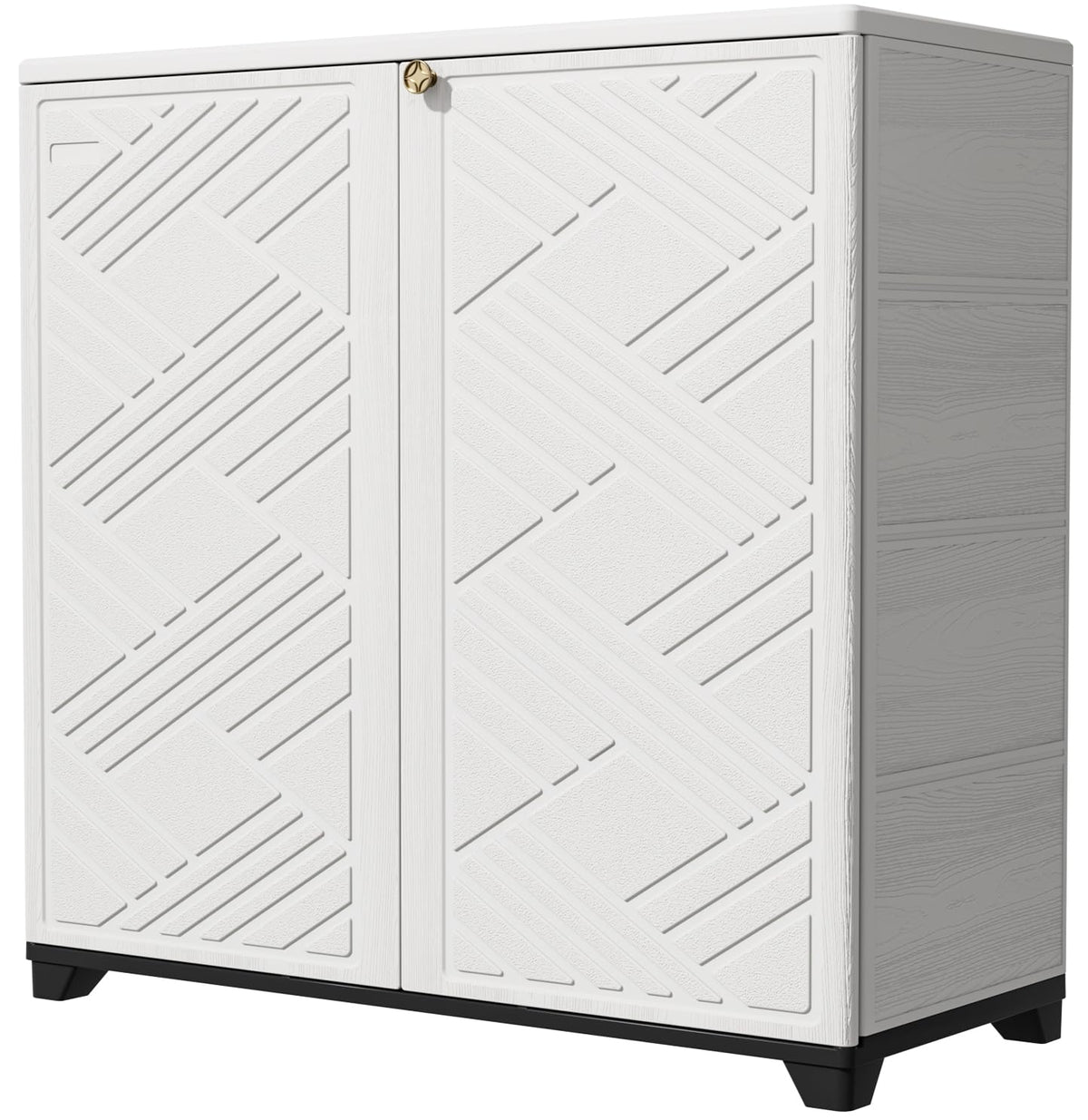 KINYING front view of cabinet showing compact weatherproof storage benefit