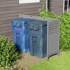 KINYING privacy screen concealing an AC unit for improved outdoor appearance