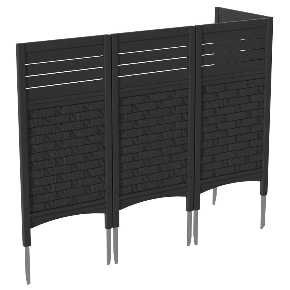KINYING screened AC unit on patio creating tidy, low-maintenance outdoor space