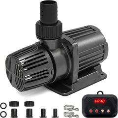 KioGro pump front view showing compact durable housing and high flow benefits