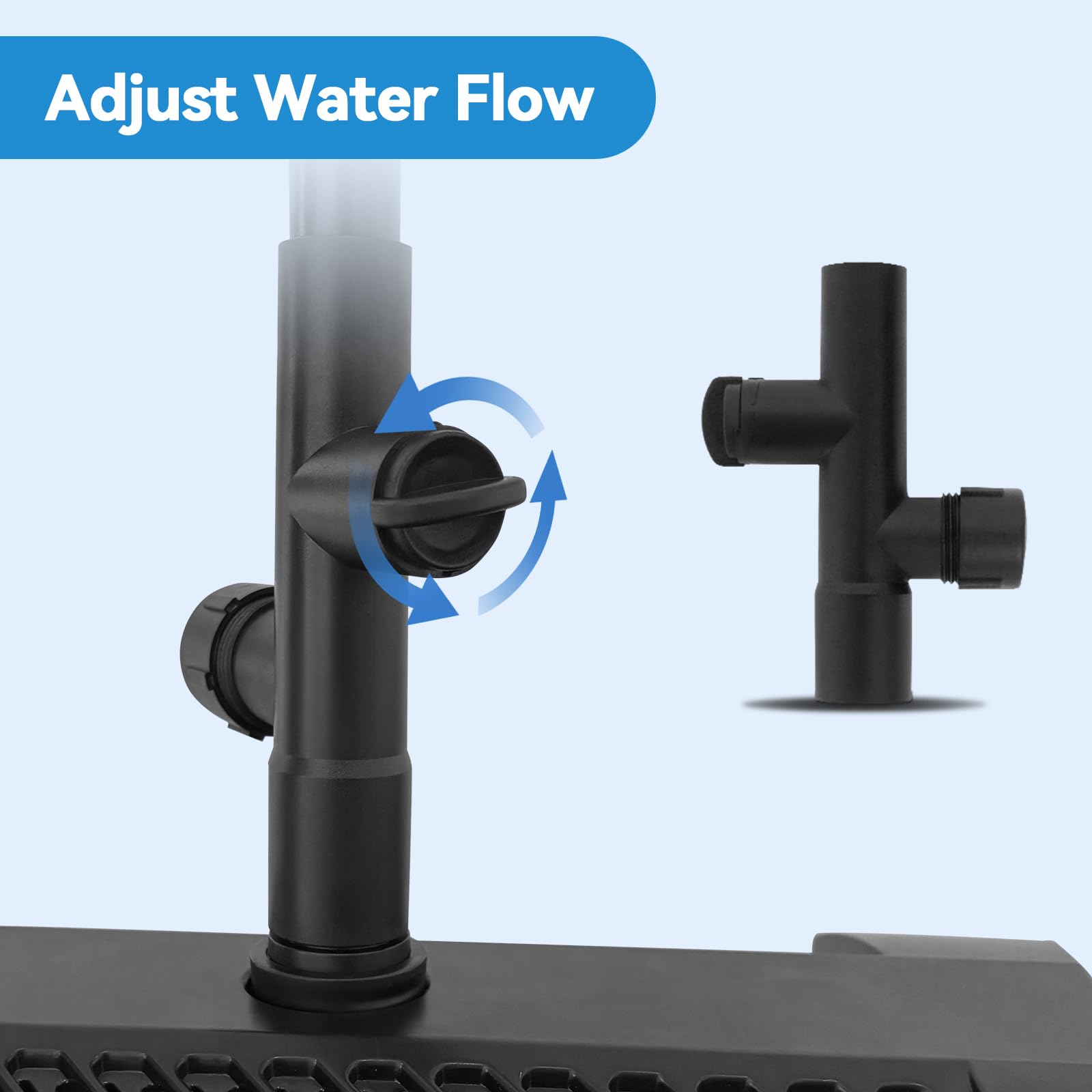 KioGro pump installed in a pond illustrating improved water circulation