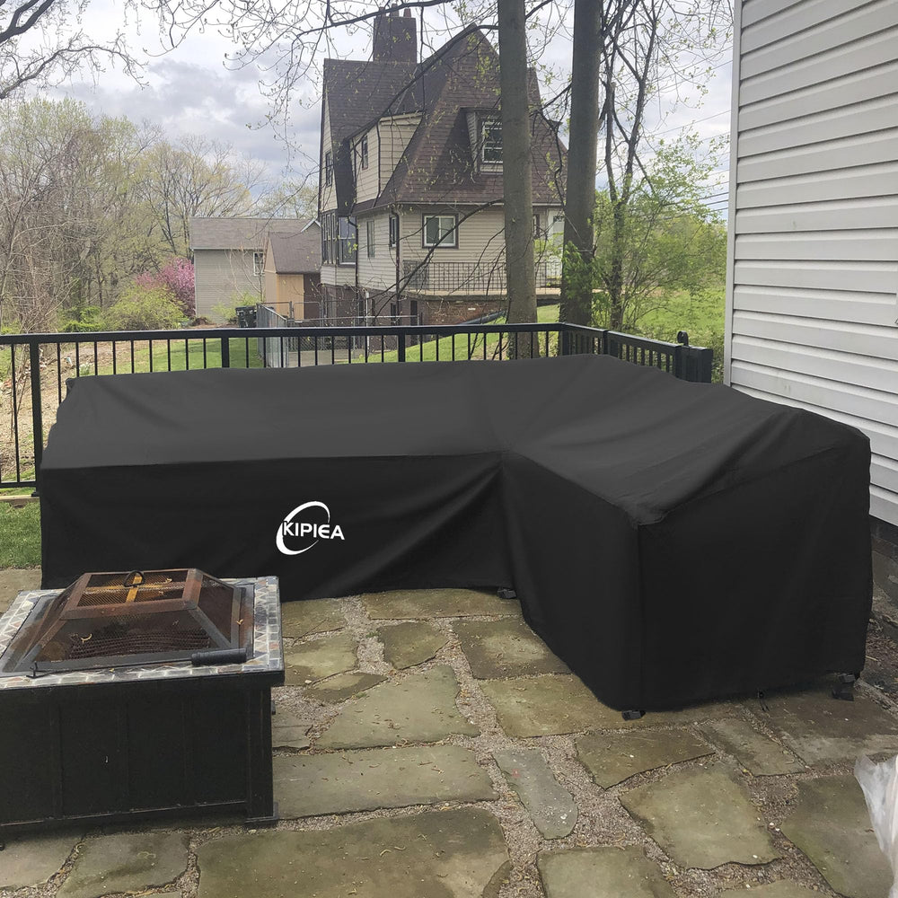 Kipiea ambiente terraza con funda colocada, estética prolonga muebles