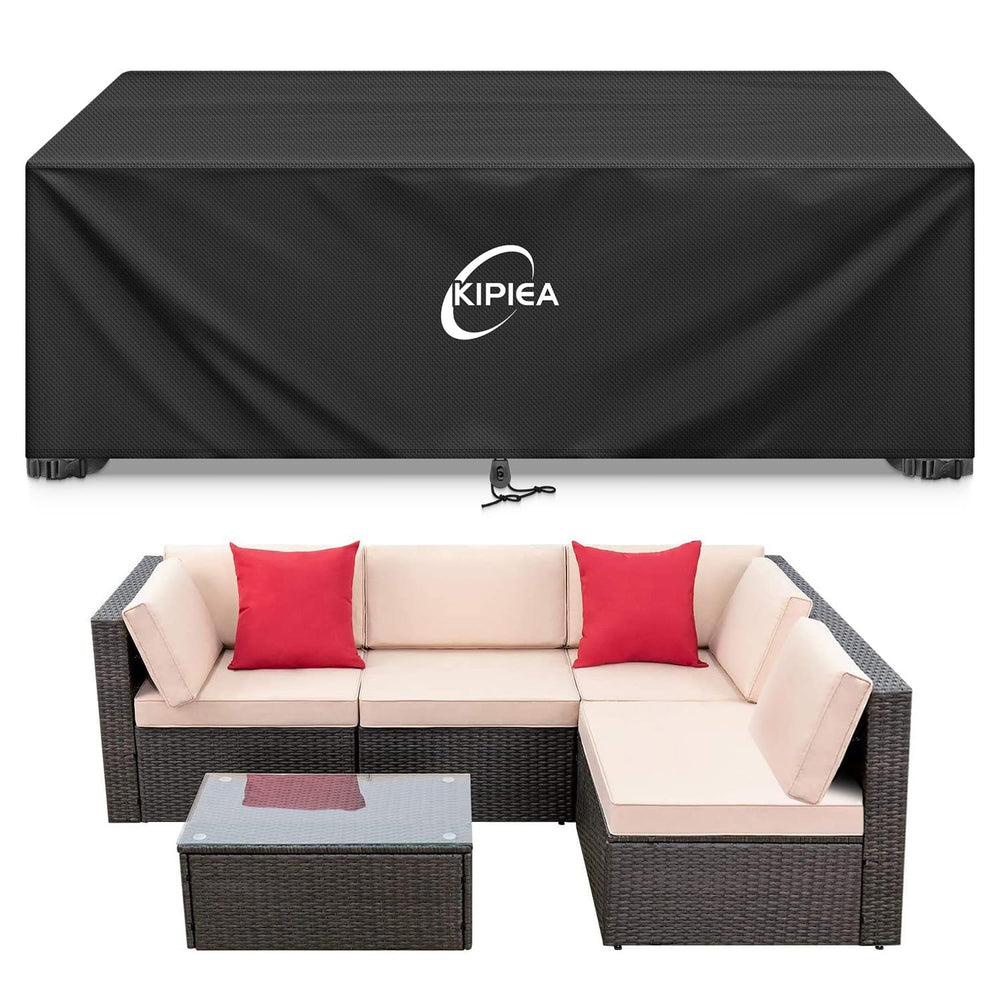 Kipiea front view showing full patio set protection and all-weather coverage
