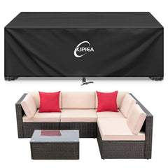 Kipiea front view showing full patio set protection and all-weather coverage