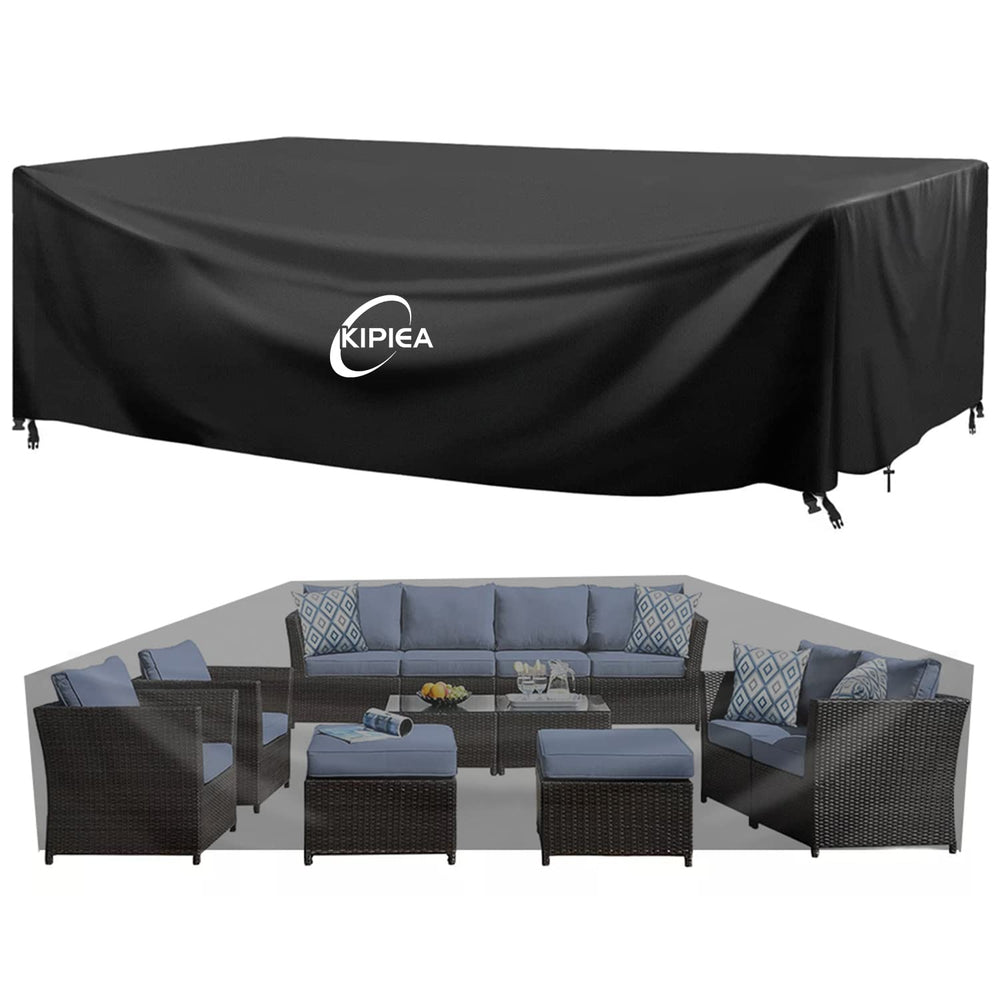 Kipiea front view full cover showing complete patio protection