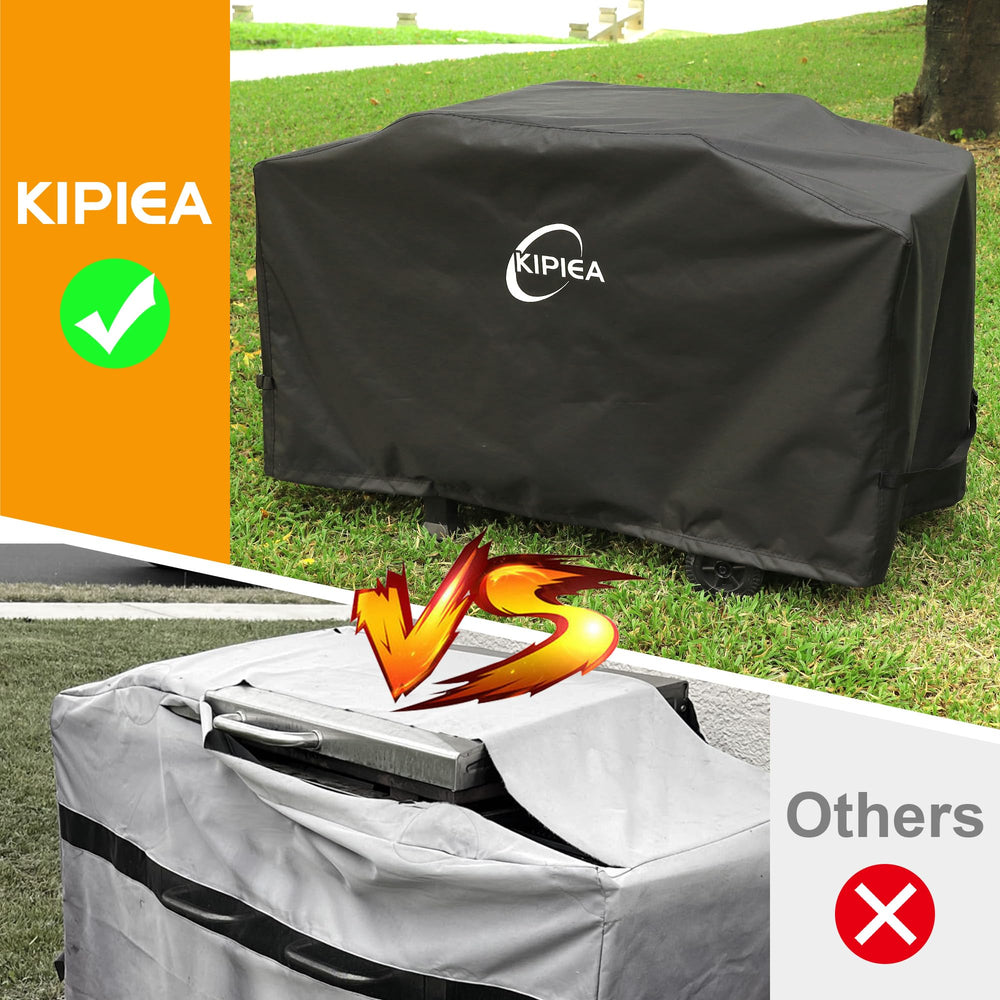 Kipiea buckle and strap securing cover against wind and theft
