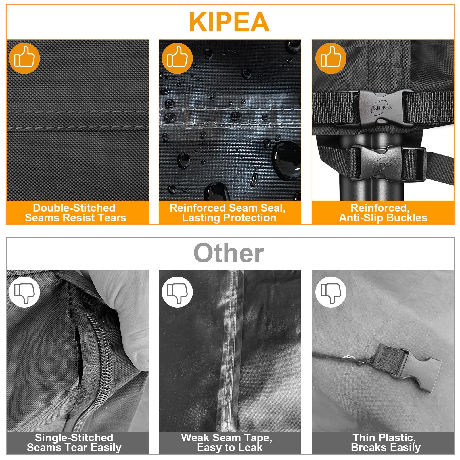 Kipiea cover protecting stacked wood in snowy outdoor setting