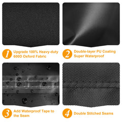 Kipiea sealed seams with water droplets showing waterproofing