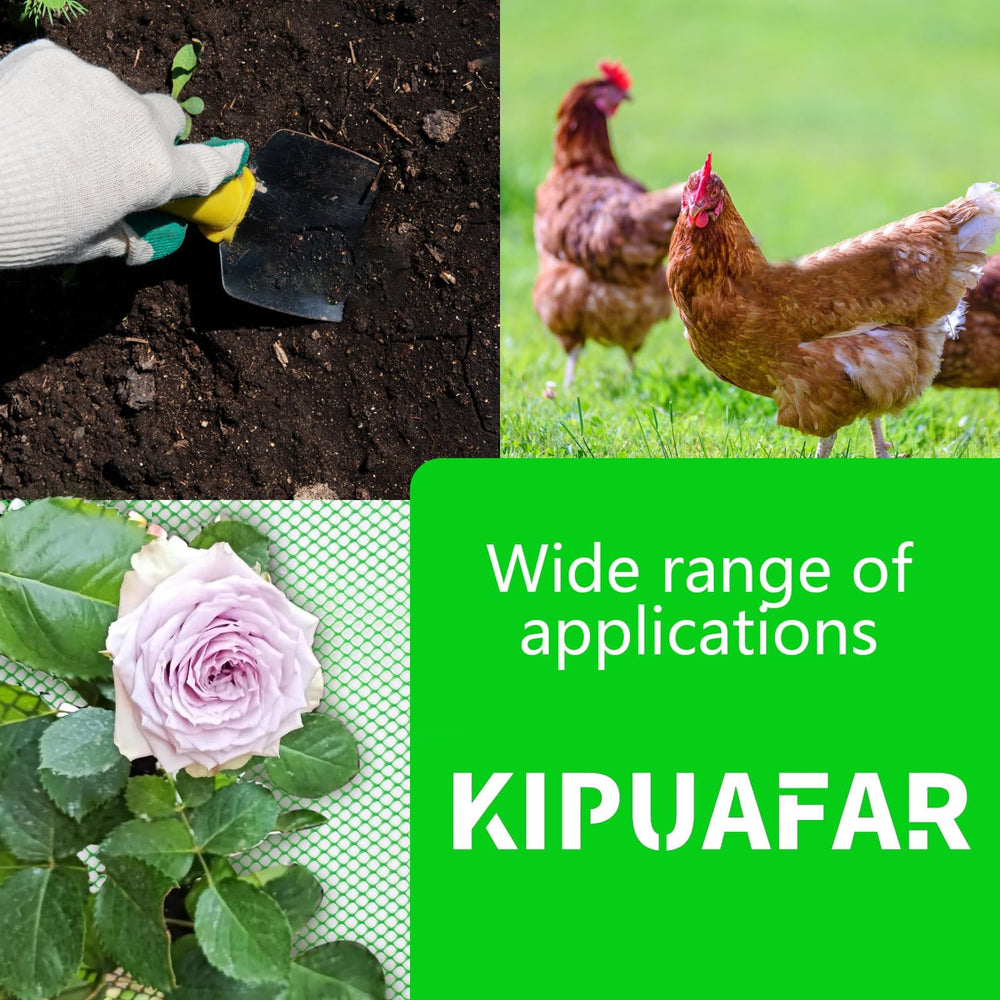 Kipuafar mesh blending into garden protecting plants and pets