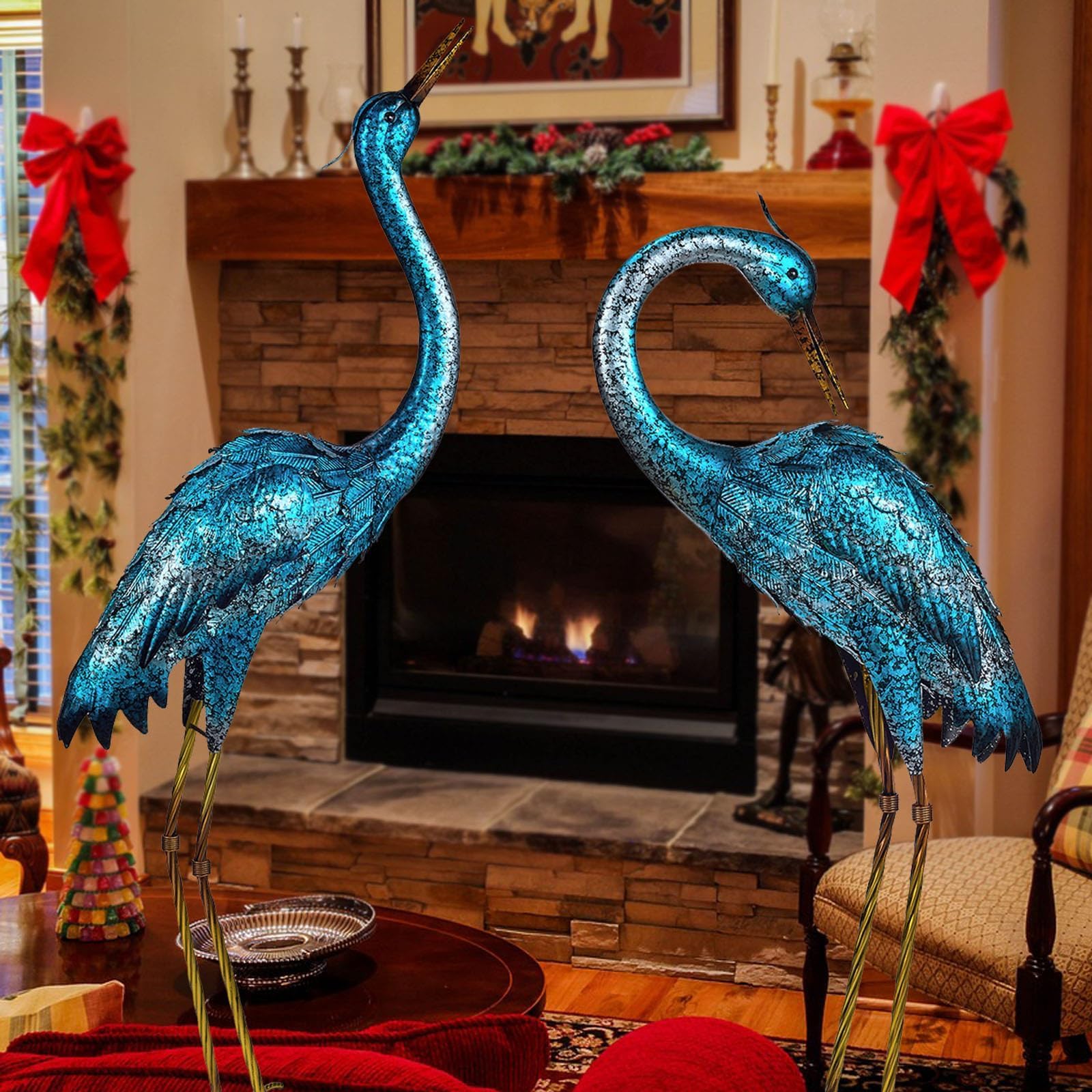 Kircust herons placed near pond showing realistic waterside accent