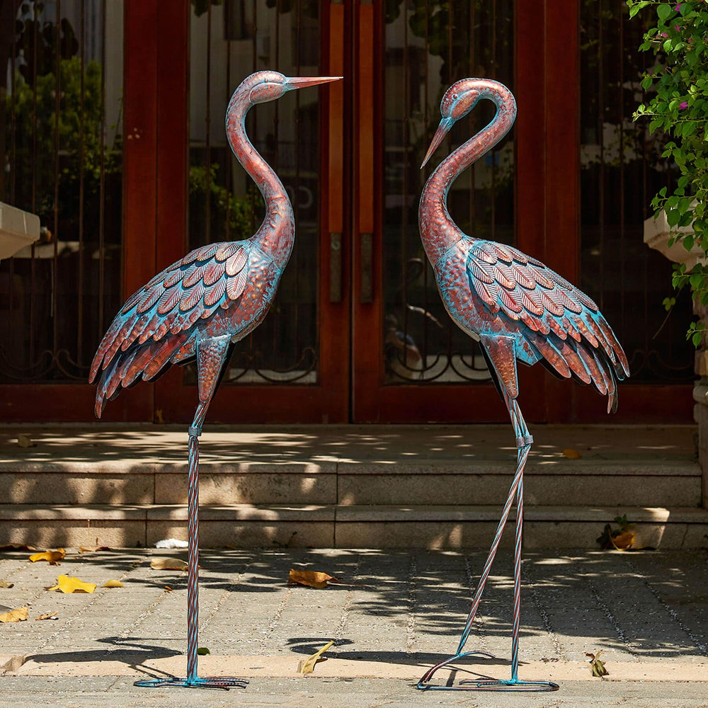 Kircust crane front view showing tall profile and garden focal benefit