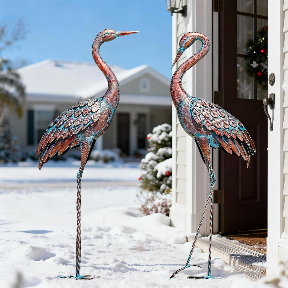 Kircust crane in patio setting providing elegant outdoor decoration benefit