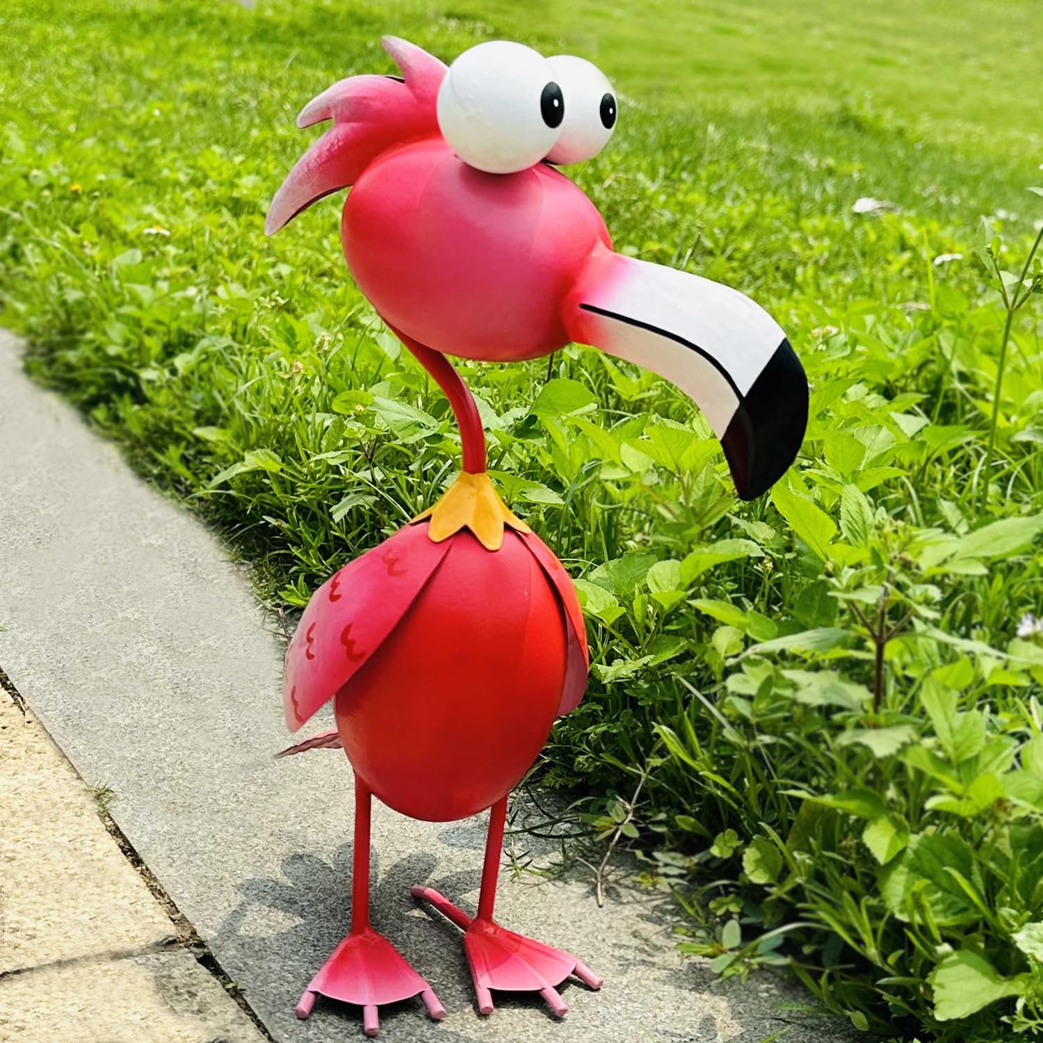 Kircust flamingo close detail of weather-resistant paint for lasting color