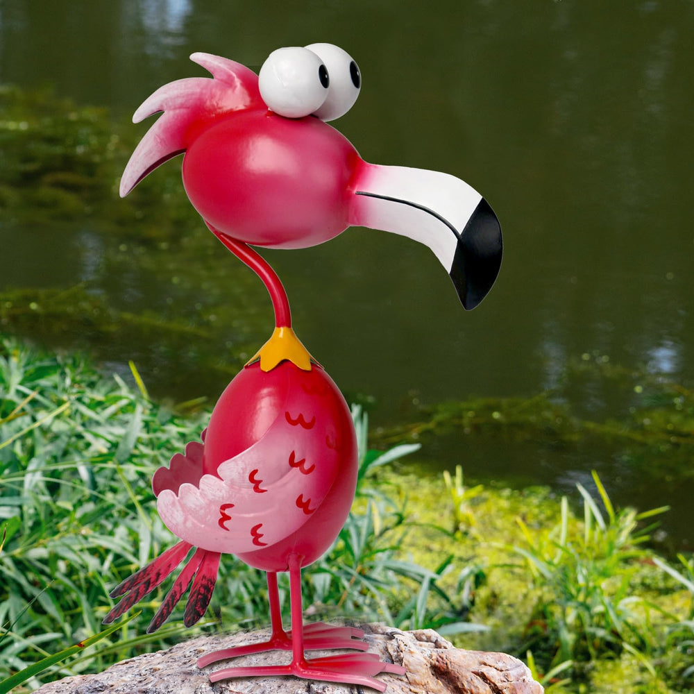 Kircust flamingo styled indoors offering cheerful accent and versatility