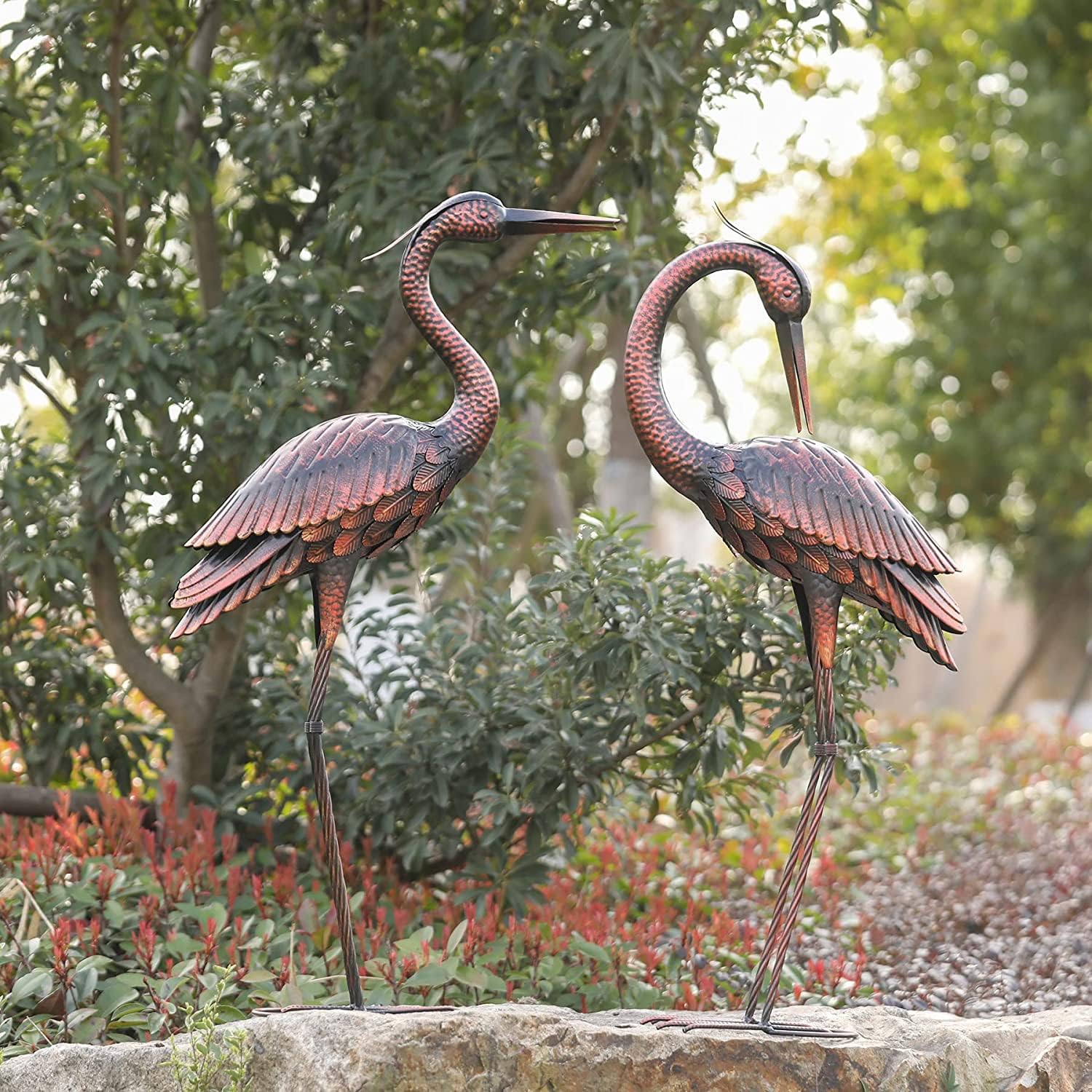 Kircust heron front view showing elegant silhouette and garden focal point