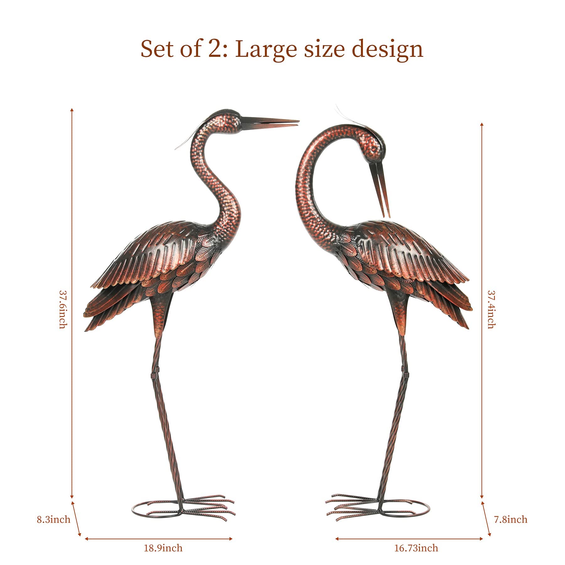 Kircust heron raised head profile demonstrating tall, eye-catching presence