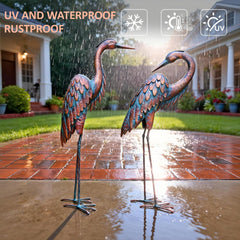 Kircust pair by pond setting adding natural accent and reflection
