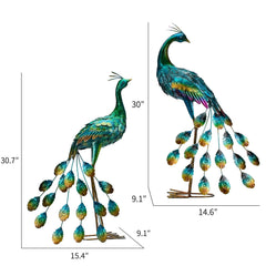 Kircust peacock back view highlighting dimensional posture and visual depth
