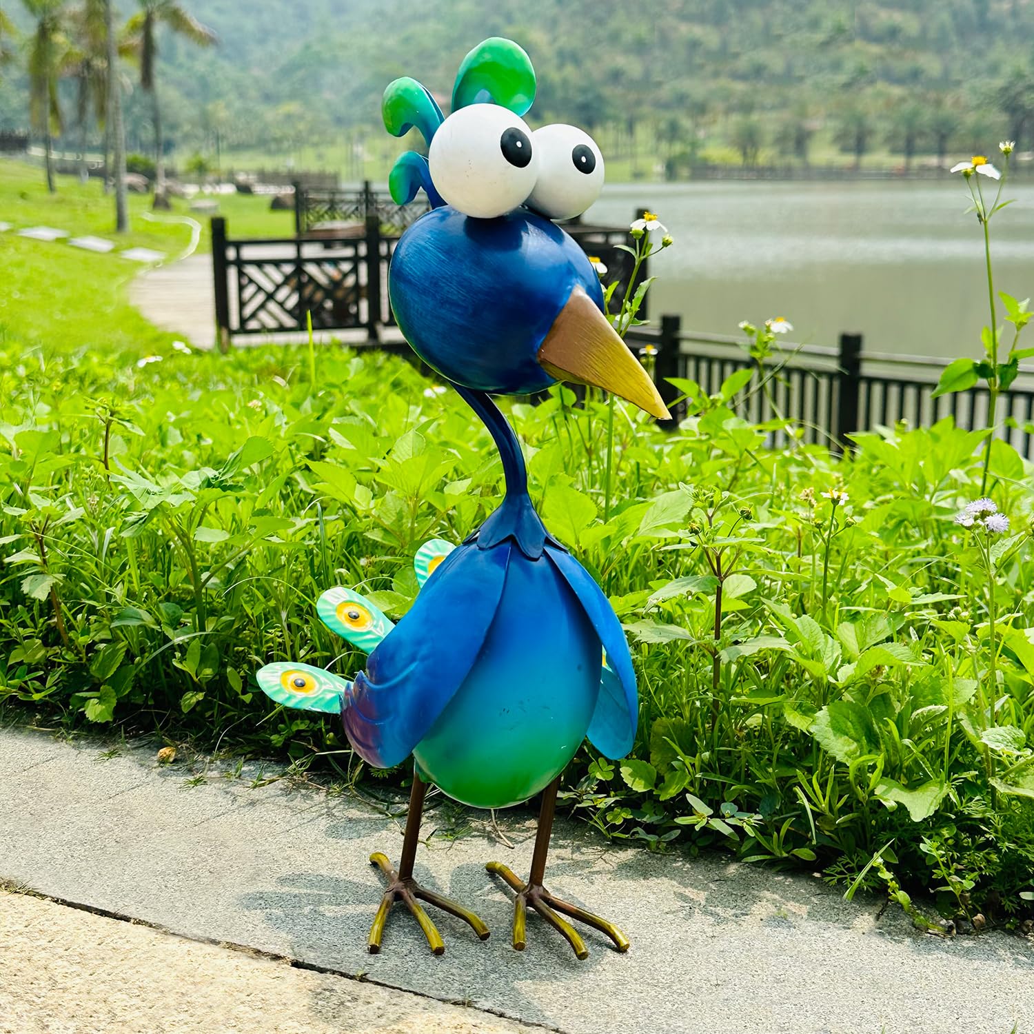 Kircust peacock front view showing decorative silhouette and curb appeal