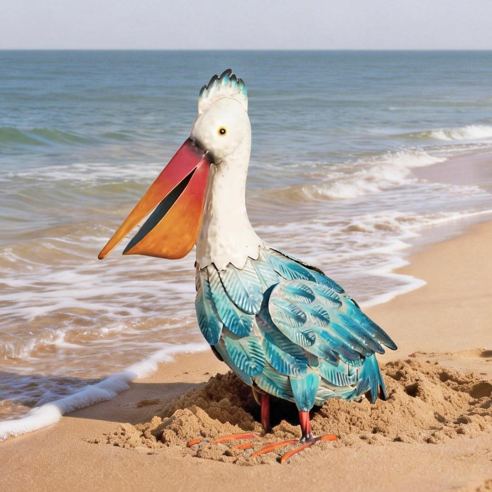 Kircust pelican front view showing painted detail and decorative appeal