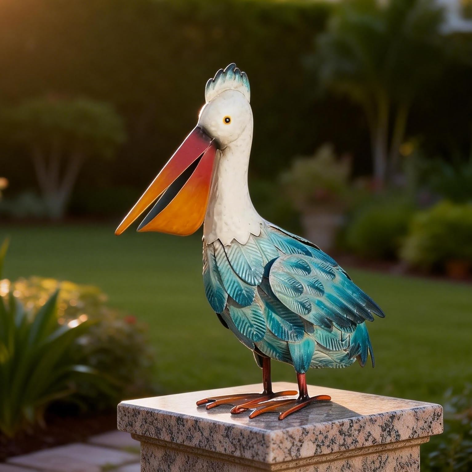 Kircust pelican next to a hand to show compact size and scale