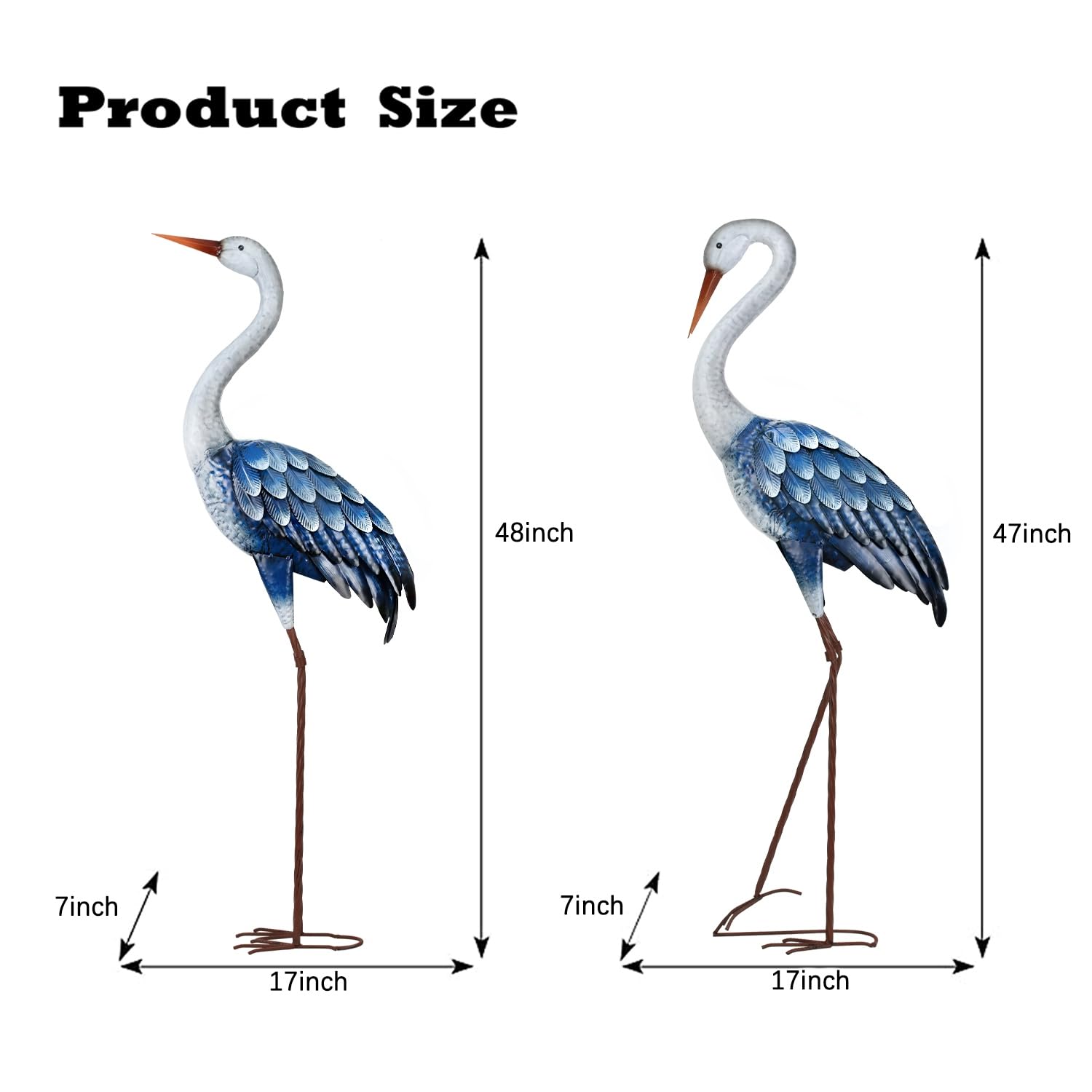 Kircust side profile of crane sculpture demonstrating slim silhouette benefit