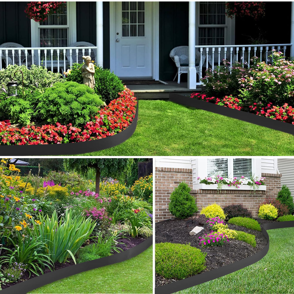 Kiss the Water edging defining flower bed in garden scene showing polished landscape appearance