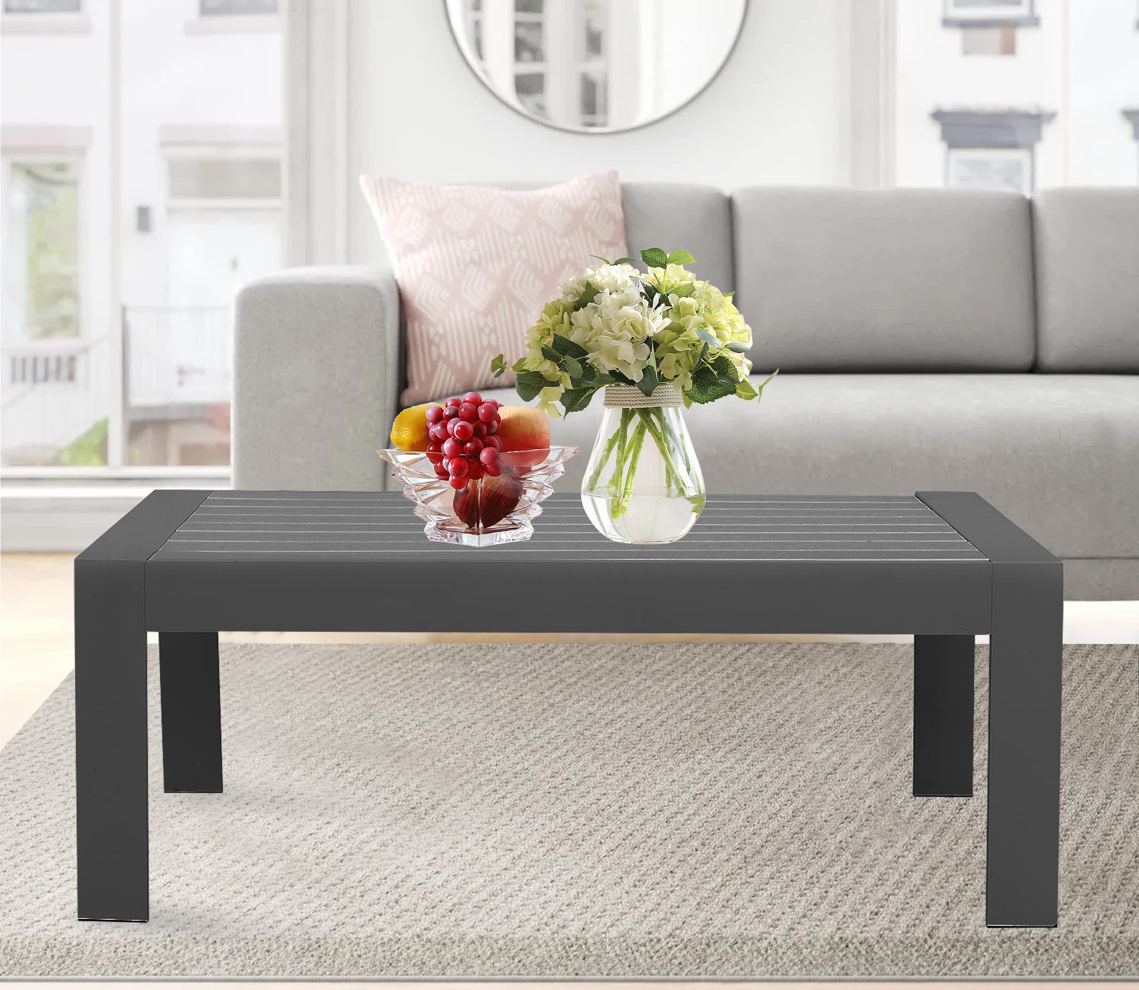 Kiss the Water water-resistant surface with spilled drink wiped quickly for easy care