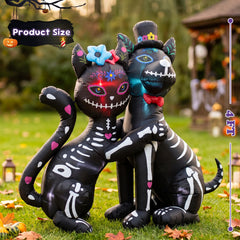 KITBONIS close-up of sugar skull dog detailing highlighting vibrant patterns and LED glow