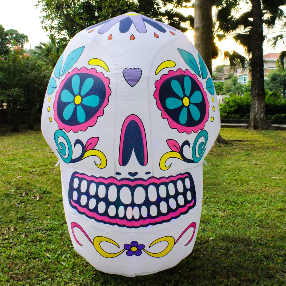 KITBONIS front view sugar skull showing colorful design and curb appeal
