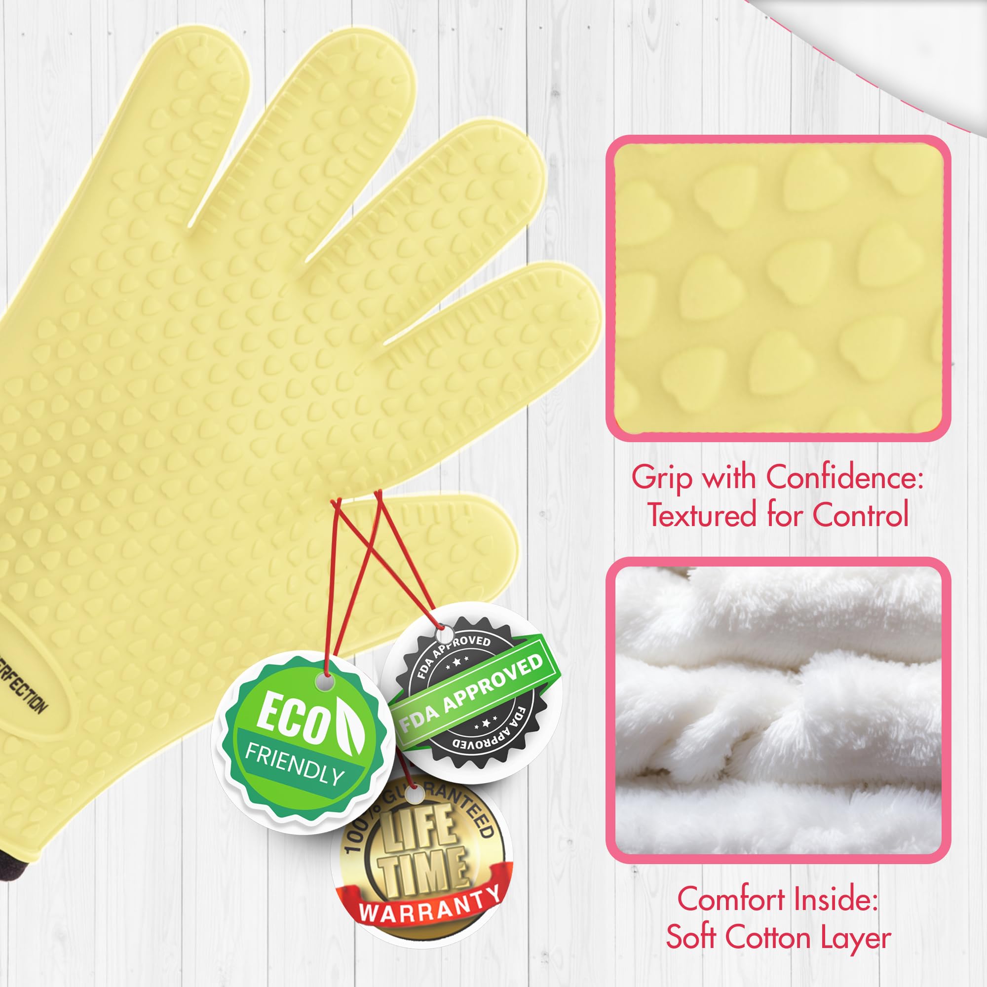 Kitchen Perfection interior cotton lining detail for added comfort and breathability