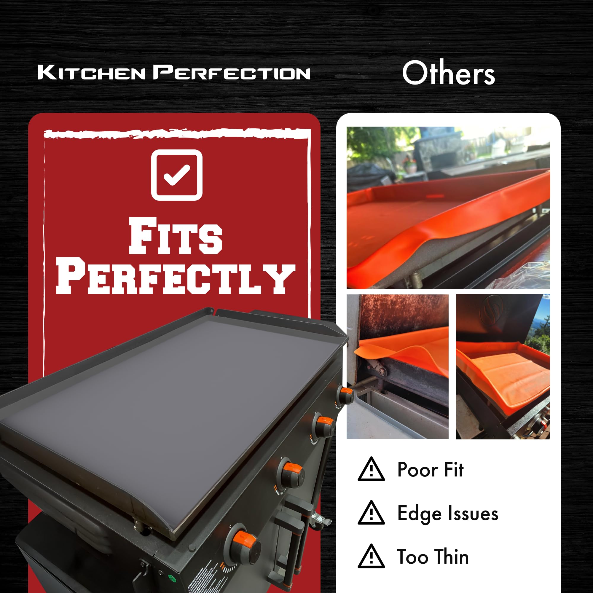 Kitchen Perfection folded for compact storage saving space in garage
