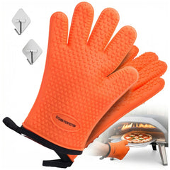 Kitchen Perfection front view showing full mitt and branding, promotes safe handling