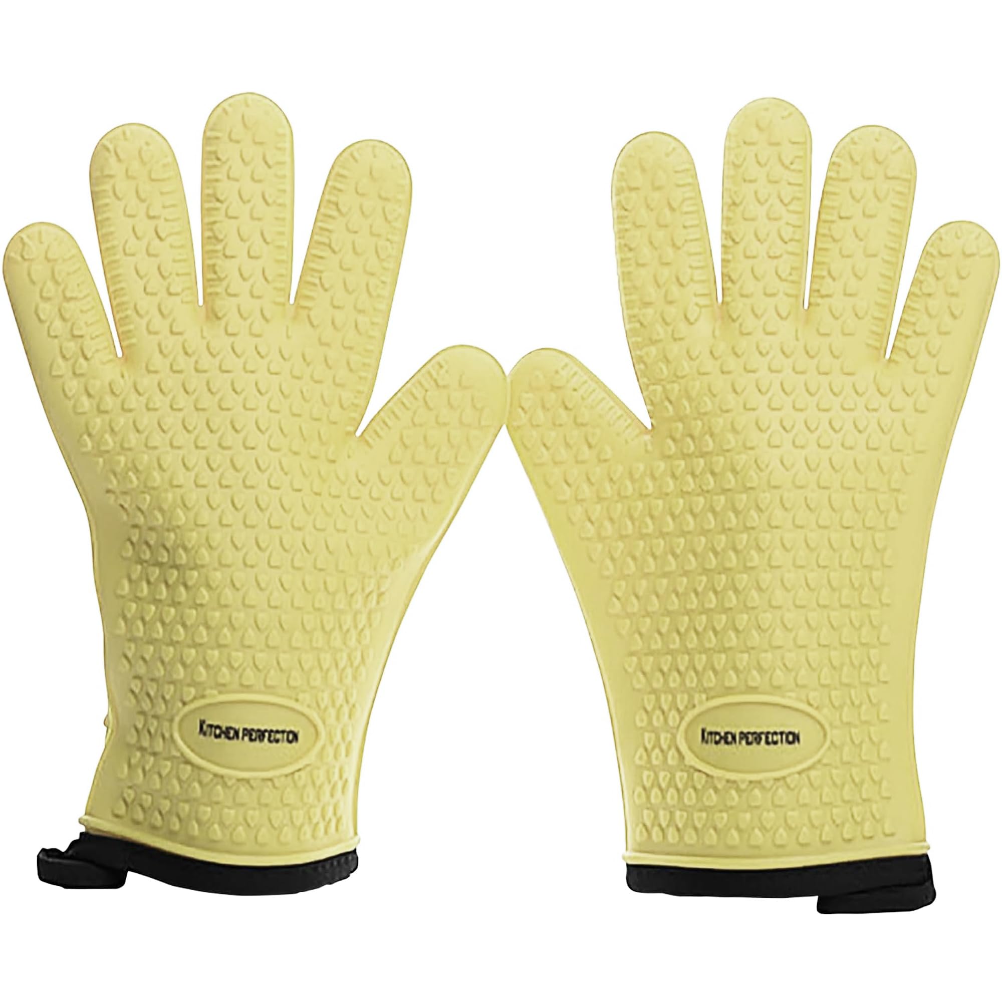 Kitchen Perfection front view of glove pair showing protective length and fit
