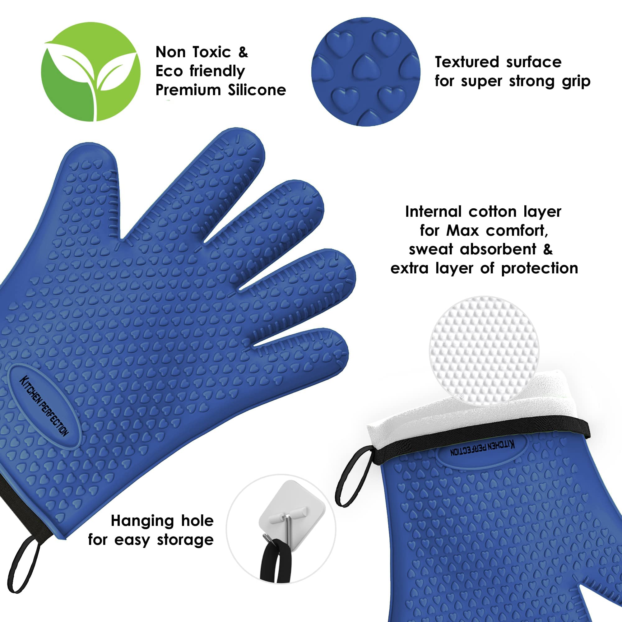 Kitchen Perfection gloves gripping tongs for safe handling of hot grill items
