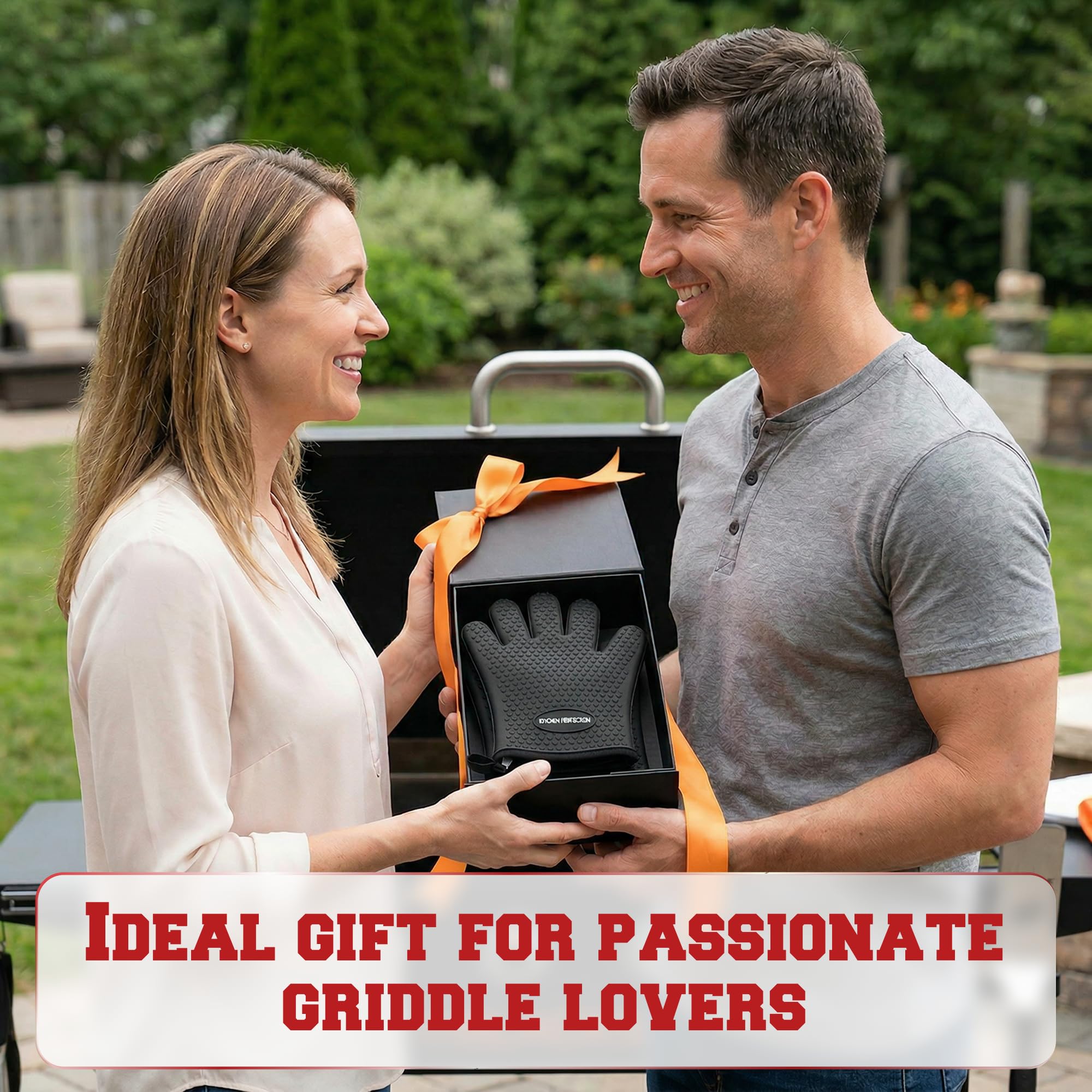 Kitchen Perfection lifestyle shot cooking on outdoor griddle for family meals